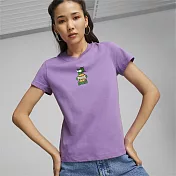 PUMA 流行系列P.Team Fanbase 女短袖T恤(F)-紫-62434750 XS 紫色