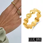 ELLIE VAIL 邁阿密防水珠寶 金色貝殼戒指 立體全鑲設計 Libby Shell 7號