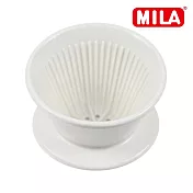 MILA 陶瓷蛋糕濾杯(咖啡濾杯)(適合1-4人)-三色可選 白