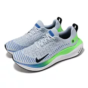 Nike 慢跑鞋 ReactX Infinity Run 4 男鞋 藍 綠 白 針織 回彈 路跑 運動鞋 DR2665-402