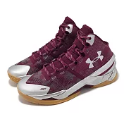 Under Armour 籃球鞋 Curry 2 Retro 男鞋 紅 銀 緩衝 支撐 高筒 庫里 復刻 運動鞋 UA 3026052601