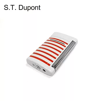 S.T.Dupont 都彭 MINIJET系列 打火機 白底紅色條紋 10108