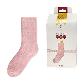 日本製 虹雅堂 Honyaradoh 大臣靴下 雙層超厚透氣保暖襪 1雙入  蜜桃粉