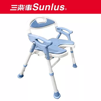 【Sunlus】三樂事摺疊式軟墊洗澡椅(U型款)