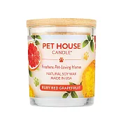 美國 PET HOUSE 室內除臭寵物香氛蠟燭 240g-紅寶石葡萄柚