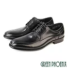 【GREEN PHOENIX】男 紳士鞋 商務鞋 德比鞋 皮鞋 真皮 綁帶 EU40 黑色