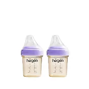 【hegen】金色奇蹟PPSU多功能方圓型寬口奶瓶 150ml 雙瓶組 - 漾紫