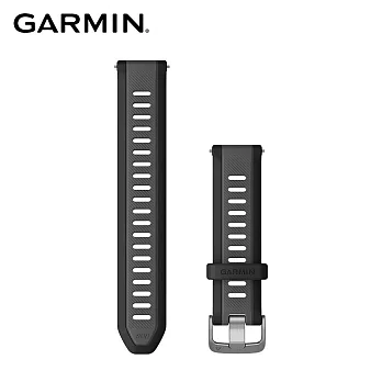 GARMIN Quick Release 20mm 矽膠錶帶  無畏黑