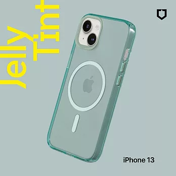 犀牛盾 iPhone 13 (6.1吋) JellyTint(MagSafe 兼容)磁吸透明防摔手機殼(抗黃終生保固)- 憂墨綠