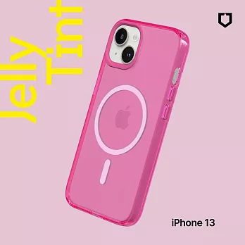 犀牛盾 iPhone 13 (6.1吋) JellyTint(MagSafe 兼容)磁吸透明防摔手機殼(抗黃終生保固)- 粉漾桃