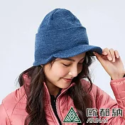 【ATUNAS 歐都納】SOLAR-FLEECE保暖帽A1AH2203N/刷毛毛帽/抗風透氣/針織帽 F 靛藍