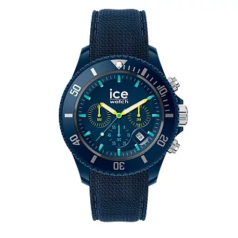 【ICE WATCH】chrono時空系列 運動風時尚真三眼六針低調堅毅計時 Miyota星辰機芯腕錶 020617撞色牛仔藍