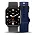 022253黯黑框+黑/藍錶帶