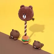 【LINE FRIENDS】經典系列寵物繩結發聲玩具(五款任選) 熊大