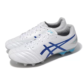 Asics 足球鞋 DS Light Pro 2E 男鞋 寬楦 白 鮪魚藍 袋鼠皮 PU鞋釘 運動鞋 亞瑟士 1103A110100