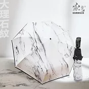 【雨之情】安全防回彈自動傘_大理石紋  白色