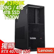 Lenovo ThinkStation P3 (i9-13900K/128G DDR5/4TB HDD+4TB SSD/RTX4070Ti-12G/1100W/W11P)