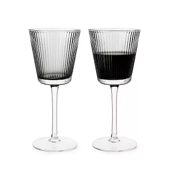 Rosendahl Grand Cru 摺紋玻璃酒杯 （煙燻灰、二入）