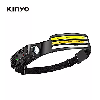 【KINYO】無線三燈條感應式頭燈 LED-7549