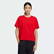 ADIDAS GFX SS TEE 女短袖上衣-紅-IZ3139 L 紅色