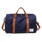 DF Queenin - 休閒輕旅行多背法大容量旅行袋 - 多色可選 藍色 藍色