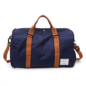 DF Queenin - 休閒輕旅行多背法大容量旅行袋 - 多色可選 藍色 藍色