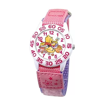DF童趣館 - 迪士尼日本品牌機芯數字殼休閒織帶兒童手錶 - 多款可選 蜂蜜小熊維尼 蜂蜜小熊維尼