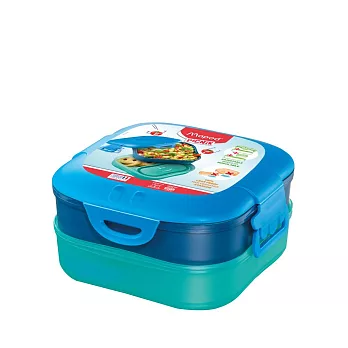 【法國Maped】3合1兒童外出餐盒1.4ml  藍綠