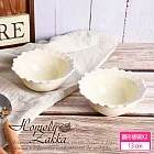 【Homely Zakka】法式浪漫花邊浮雕陶瓷餐盤碗餐具_圓形飯碗2件組