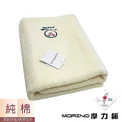 【MORINO摩力諾】MIT純棉可愛動物刺繡浴巾 綿羊 黃色