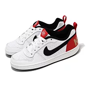 Nike 休閒鞋 Court Borough Low GS 大童 女鞋 白 紅 皮革 低筒 運動鞋 DD8495-106