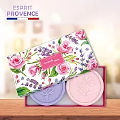 法國ESPRIT PROVENCE奢華植物皂禮盒組100g*2 (玫瑰&薰衣草)