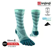 injinji 女 Ultra Run終極系列五趾中筒襪 M-L 冰川