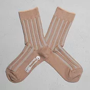 【LEEDS WEATHER】 乾燥感・機能美學羅紋襪∣蜜橙色∣ 22 - 26 cm