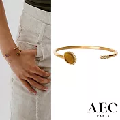 AEC PARIS 巴黎品牌 白鑽虎眼石手環 可調式簡約金手環 BANGLE BOLINA
