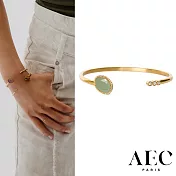 AEC PARIS 巴黎品牌 白鑽東菱玉手環 可調式簡約金手環 BANGLE BOLINA