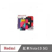 皮套 現貨 Redmi  紅米Note 13 5G 經典書本雙色磁釦側翻可站立皮套 手機殼 可插卡 可站立 側掀皮套 黑色