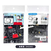 日本製Vanguard漫畫風格SNOOPY護照套243史努比與糊塗塌客故事款(可收2本的護照收納套)史奴比護照夾 適生日聖誕交換禮物 海軍黑