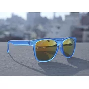 2is ClarkO 太陽眼鏡│藍色霧面框│橘色反光鏡片│UV400