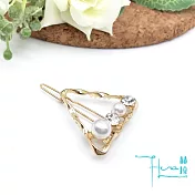 【Hera赫拉】幾何款水鑽珍珠高質感金屬髮夾-4款 三角形