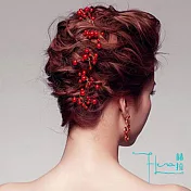 【Hera赫拉】新娘頭花甜美珍珠U型髮簪頭飾-紅花 紅