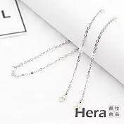 【Hera赫拉】歐美風亞馬遜時尚簡約款口罩眼鏡防掉掛鍊-6款#H100513A B-O型鍊串珠-銀色