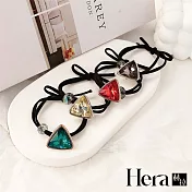 【Hera赫拉】韓國網紅簡約三角水晶象皮圈 H111031408 香檳色+灰色