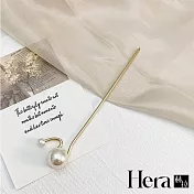 【Hera赫拉】時尚珍珠金屬髮釵 H111040803 一顆珍珠款