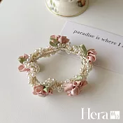 【Hera赫拉】超仙珍珠花朵髮圈 H111061507 粉色