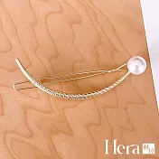 【Hera赫拉】東大門珍珠款弧形髮夾 L1110062201 銀色