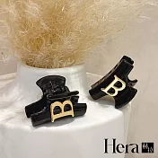 【Hera赫拉】韓系氣質字母黑色抓夾 L111081607 黑色