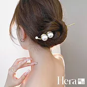 【Hera赫拉】氣質簡約珍珠髮簪 L111091307 兩顆珍珠款