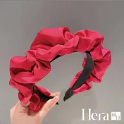 【Hera赫拉】韓國大腸褶皺緞面髮箍 H111102509 紅色