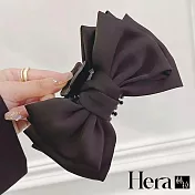 【Hera赫拉】在逃公主精緻緞面大蝴蝶結抓夾 H112020202 黑色